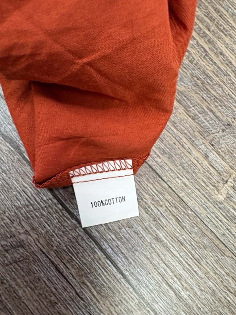 SOLD IN STORE Petal + Pup Smocked Puff Sleeve Midi Dress Rust Orange NWT Size US - Picture 8 of 13